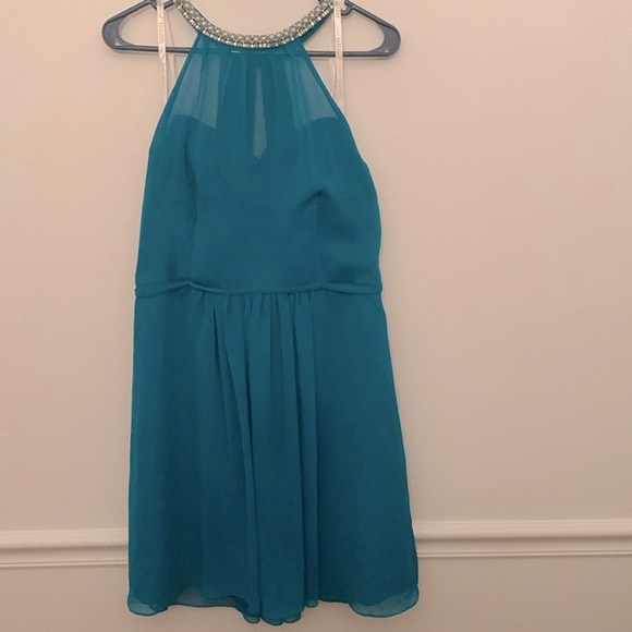 David’s Bridal bridesmaid short dress. Size 14. Runs small . - Picture 1 of 6